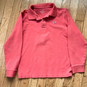 Vineyard Vines girls long sleeve polo size 7 pink